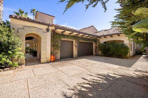 Entry portal and the three-car garage
