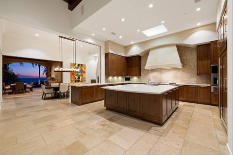 The kitchen at twilight